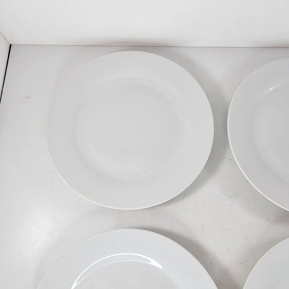 Set Of 4 Tabletops Gallery Umbria White Salad Plates Dishwasher Microwave Safe - Picture 7 of 12